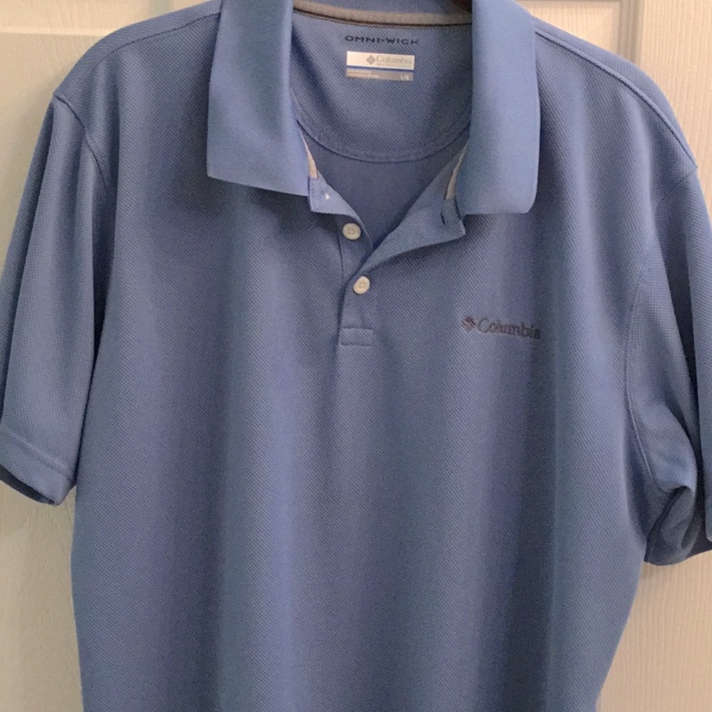 Columbia Men's Light Blue Polo Shirt